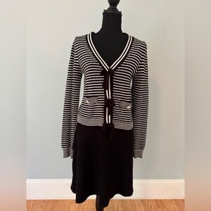 Nicole Miller Black and White Knit Top